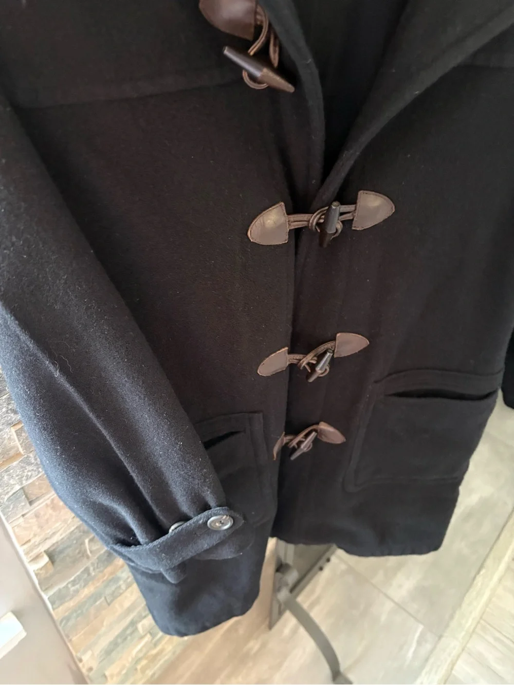 LAUREN Ralph Lauren youth Black Wool Toggle Coat